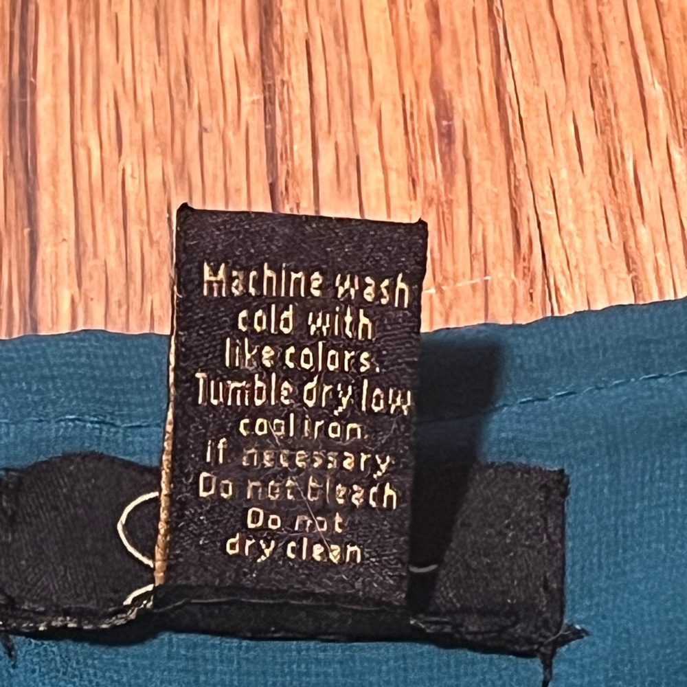 Jepna Size S Teal Pleated Wrap Blouse Tie Waist V Neck Top - Picture 5 of 6
